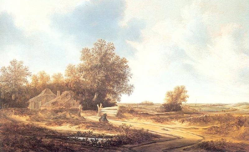 Moscher, Jacob van Dune Landscape with Farmhouse France oil painting art